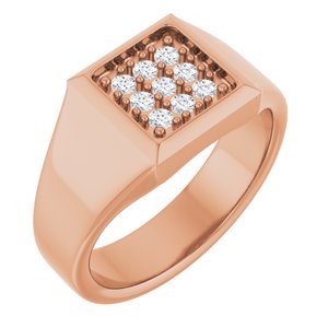 Classic - Cyrus - 14K Rose Gold 1/4 CTW Natural Diamond Band