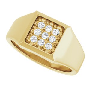 Classic - Cyrus - 14K Yellow Gold 1/4 CTW Natural Diamond Band