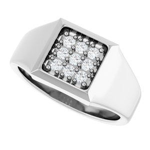 Classic - Cyrus - Platinum 1/4 CTW Natural Diamond Band