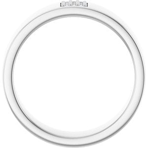Classic - Jasper - Platinum .03 CTW Natural Diamond Band