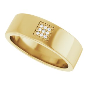 Classic - Jasper - 14K Yellow Gold .03 CTW Natural Diamond Band