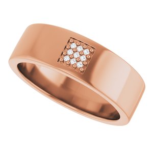 Classic - Jasper - 14K Rose Gold .03 CTW Natural Diamond Band