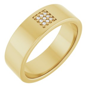 Classic - Jasper - 14K Yellow Gold .03 CTW Natural Diamond Band