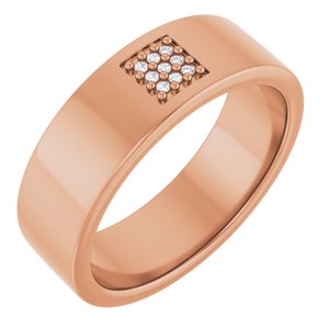 Classic - Jasper - 14K Rose Gold .03 CTW Natural Diamond Band