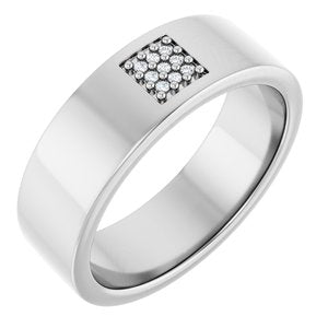Classic - Jasper - 14K White Gold .03 CTW Natural Diamond Band