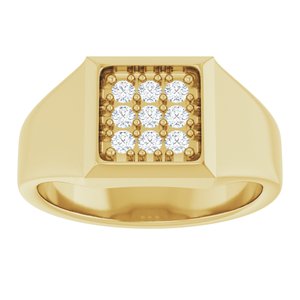 Classic - Cyrus - 14K Yellow Gold 1/4 CTW Natural Diamond Band