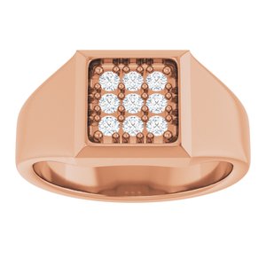 Classic - Cyrus - 14K Rose Gold 1/4 CTW Natural Diamond Band