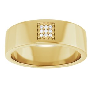 Classic - Jasper - 14K Yellow Gold .03 CTW Natural Diamond Band