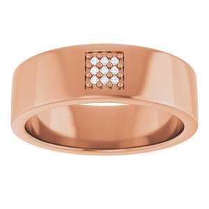 Classic - Jasper - 14K Rose Gold .03 CTW Natural Diamond Band