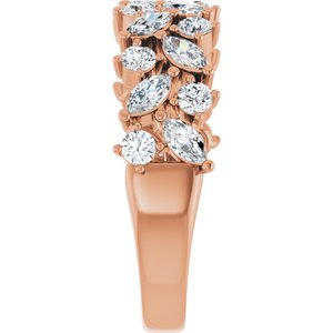 Nature - Claudia - 14K Rose Gold 1 1/3 CTW Lab-Grown Diamond Anniversary Band