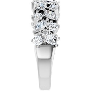 Nature - Claudia - 14K White Gold 1 1/3 CTW Lab-Grown Diamond Anniversary Band