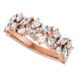 Nature - Claudia - 14K Rose Gold 1 1/3 CTW Lab-Grown Diamond Anniversary Band