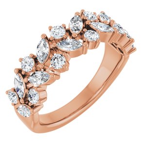 Nature - Claudia - 14K Rose Gold 1 1/3 CTW Lab-Grown Diamond Anniversary Band