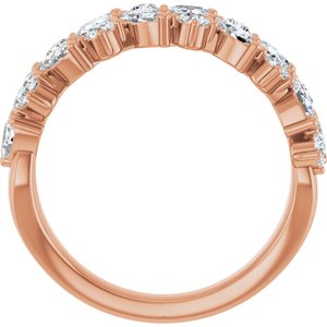 Nature - Claudia - 14K Rose Gold 1 1/3 CTW Lab-Grown Diamond Anniversary Band
