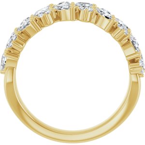 Nature - Claudia - 14K Yellow Gold 1 1/3 CTW Natural Diamond Anniversary Band