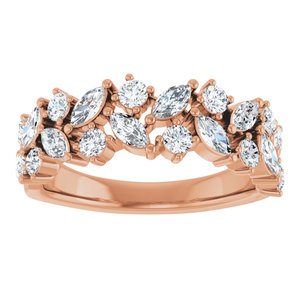 Nature - Claudia - 14K Rose Gold 1 1/3 CTW Lab-Grown Diamond Anniversary Band