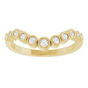 Bezel - Mira - 14K Yellow Gold 1/5 CTW Natural Diamond Contour Band