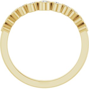 Bezel - Mira14K Yellow Gold 1/5 CTW Lab-Grown Diamond Contour Band