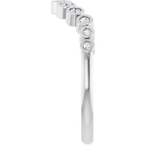 Bezel - Mira - 14K White Gold 1/5 CTW Natural Diamond Contour Band