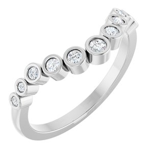 Bezel - Mira - 14K White Gold 1/5 CTW Natural Diamond Contour Band