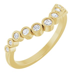 Bezel - Mira - 14K Yellow Gold 1/5 CTW Natural Diamond Contour Band