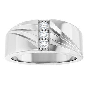 Unique - Jackson - 14K White Gold 1/5 CTW Lab-Grown Diamond Band