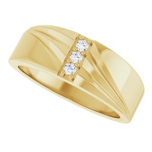 Unique - Jackson - 14K Yellow Gold 1/10 CTW Lab-Grown Diamond Band