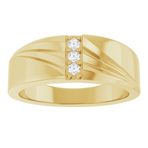 Unique - Jackson - 14K Yellow Gold 1/10 CTW Lab-Grown Diamond Band