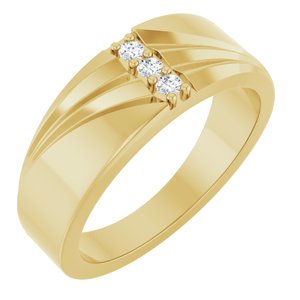 Unique - Jackson - 14K Yellow Gold 1/10 CTW Lab-Grown Diamond Band