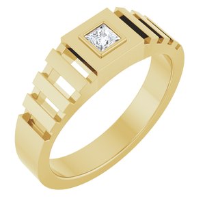 Classic - Archer - 14K Yellow Gold 1/6 CT Lab-Grown Diamond Band
