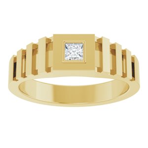 Classic - Archer - 14K Yellow Gold 1/6 CT Lab-Grown Diamond Band