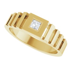 Classic - Archer - 14K Yellow Gold 1/6 CT Lab-Grown Diamond Band