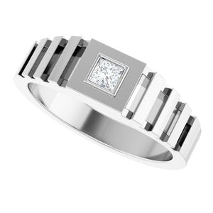 Classic - Archer - Platinum 1/6 CT Lab-Grown Diamond Band