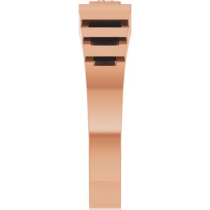 Classic - Archer - 14K Rose Gold 1/6 CT Natural Diamond Band
