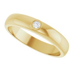 Diamond - Layla - 14K Yellow Gold .06 CT Lab Grown Diamond Band Size 12