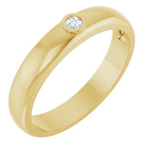 Diamond - Layla - 14K Yellow Gold .06 CT Lab Grown Diamond Band Size 12