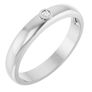 Diamond - Layla - 14K White Gold .03 CT Lab Grown Diamond Band Size 11.5