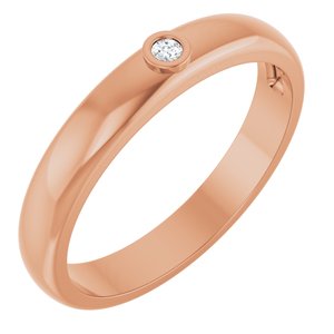 Diamond - Layla - 14K Rose Gold .03 CT Lab Grown Diamond Band Size 11.5