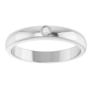 Diamond - Layla - 14K White Gold .03 CT Lab Grown Diamond Band Size 11.5