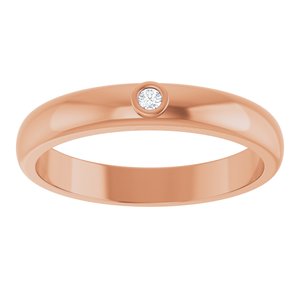 Diamond - Layla - 14K Rose Gold .03 CT Lab Grown Diamond Band Size 11.5