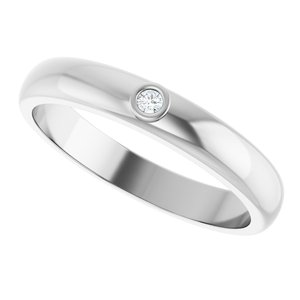 Diamond - Layla - 14K White Gold .03 CT Lab Grown Diamond Band Size 11.5
