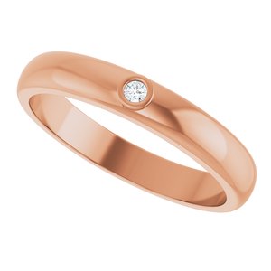 Diamond - Layla - 14K Rose Gold .03 CT Lab Grown Diamond Band Size 11.5