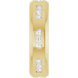 Hammered - Adrian - 14K Yellow Gold 5/8 CTW Lab-Grown Diamond Band