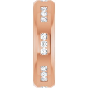 Hammered - Adrian - 14K Rose Gold 5/8 CTW Lab-Grown Diamond Band