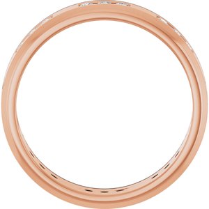 Hammered - Adrian - 14K Rose Gold 5/8 CTW Lab-Grown Diamond Band