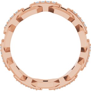 Classic - Kingston - 14K Rose Gold 1/5 CTW Lab-Grown Diamond Band