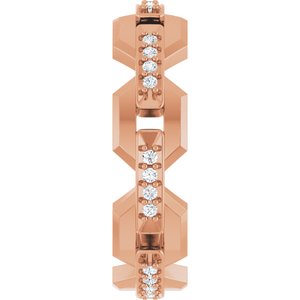 Classic - Kingston - 14K Rose Gold 1/5 CTW Lab-Grown Diamond Band
