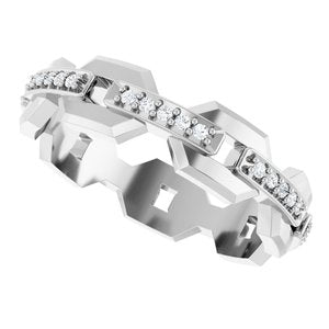 Classic - Kingston - 14K White Gold 1/5 CTW Natural Diamond Band