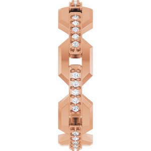 Classic - Kingston - 14K Rose Gold 1/5 CTW Natural Diamond Band