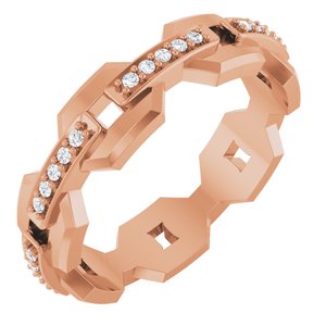 Classic - Kingston - 14K Rose Gold 1/5 CTW Natural Diamond Band